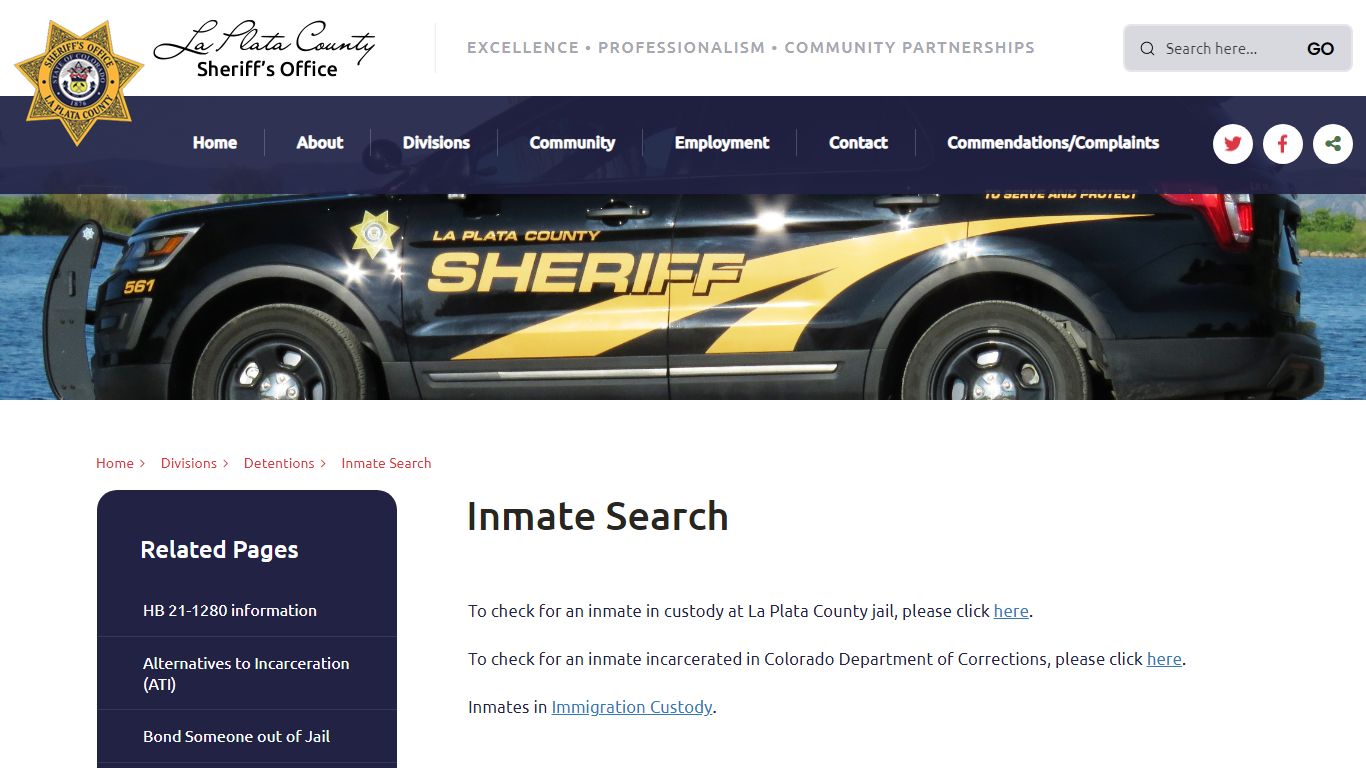 Inmate Search - La Plata County, CO